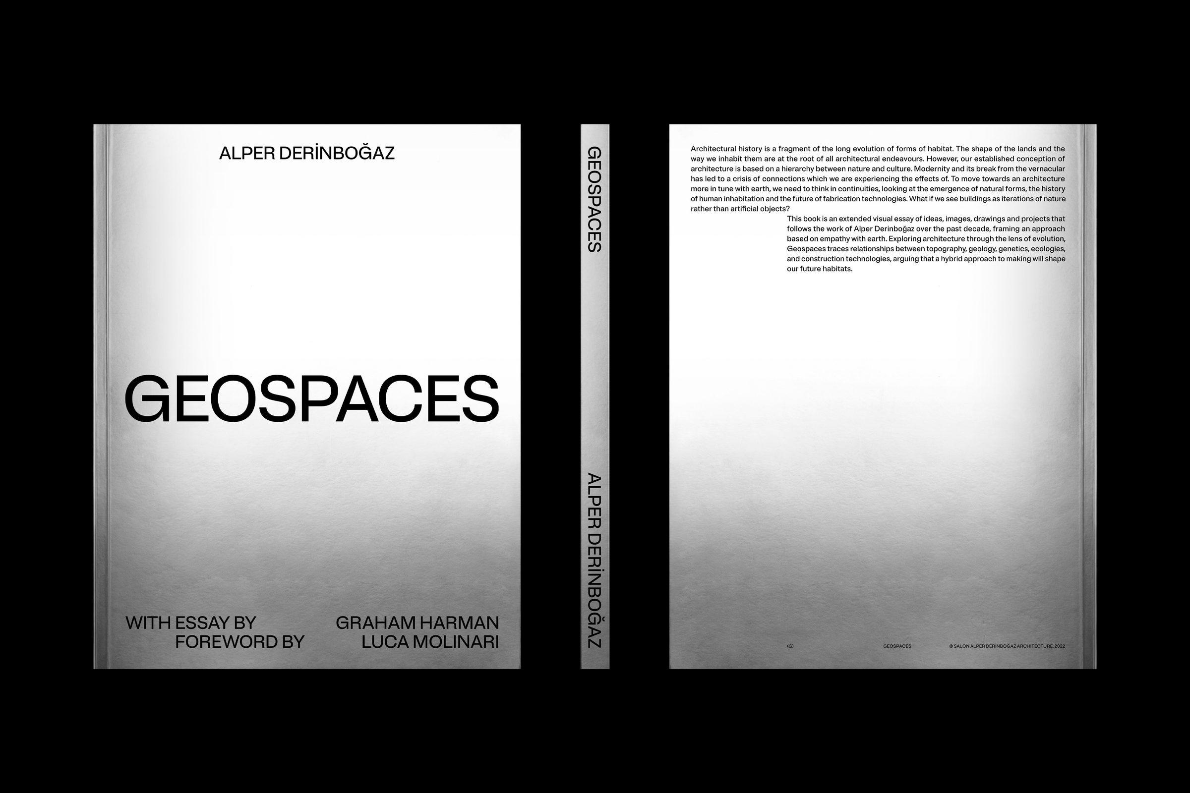 Geospaces kitabının kapak ve sırt tasarımı